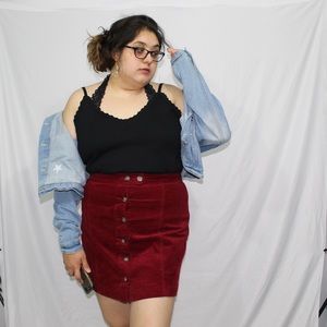 Button up Corduroy Skirt